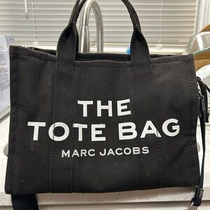 Marc Jacobs Black Canvas Tote Bag Medium